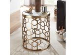 Finebuy Tavolino In Vero Marmo Bianco 44X44X55 Cm Tavolino In Metallo Oro Piccolo Tavolino Da Divano Tavolo Rotondo Da Soggiorno Divano Tavolino Moderno Alto