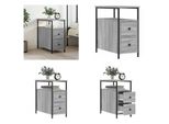 Vidaxl Comodino Grey Sonoma Oak 30X60X60 Cm Materiale A Base Di Legno - Comodino - Comodini - Armadio - Guardaroba
