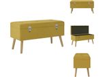 Vidaxl Panca Con Vano Portaoggetti 80 Cm In Velluto Giallo Senape - Panche Per Il Corridoio E Per La Sala