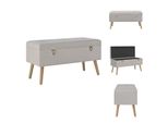 Vidaxl Panca Con Vano Portaoggetti 80 Cm In Velluto Grigio - Panche Da Sala E Da Petto