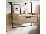 Finebuy Console Da Letto A Parete In Legno Massiccio Con Cassetto - Comodino Galleggiante, Mensola A Muro Con Spazio Di Archiviazione Per La Camera Da Letto - Comodino