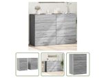 The Living Store Credenze 2 Pz. Grigio Sonoma 60X39X80 Cm Materiale A Base Di Legno