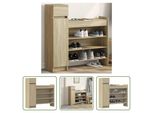 The Living Store Scarpiera Rovere Sonoma 100,5X28X100 Cm Materiale Legno