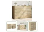 The Living Store Credenze 2 Pezzi Rovere Sonoma 60X39X80 Cm Materiale A Base Di Legno