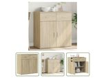 The Living Store Credenza Rovere Sonoma 79X38X80 Cm Materiale A Base Di Legno