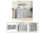 The Living Store Credenze 2 Pz. Rovere Sonoma Grigio 60X31X70 Cm Materiale A Base Di Legno