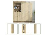 The Living Store Credenza Sonoma Rovere 45X42,5X185 Cm Materiale In Legno