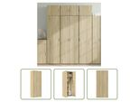The Living Store Credenza Sonoma Rovere 70X42,5X185 Cm Materiale In Legno