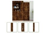 The Living Store Credenza In Rovere Fumé 30X42,5X185 Cm Materiale In Legno