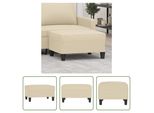 The Living Store Poggiapiedi Crema 70X55X41 Cm In Tessuto