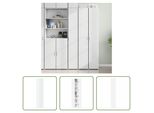 The Living Store Credenza Bianca 30X42,5X185 Cm Materiale A Base Di Legno