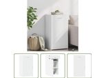 The Living Store Madia Bianca 50X42,5X93 Cm Materiale A Base Di Legno