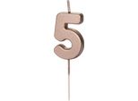 Candela Di Compleanno Numero 5 Candela Numero 4,5 Cm Oro Rosa