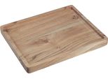 Vassoio Decorativo In Legno D'acacia, Rettangolare Naturale, Versatile, Rustico Ed Elegante 30×25 Cm