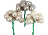 Mini Baubles Di Natale Grigio Crema Ø25Mm Bacche Di Vetro Specchio Reale Decorazione Set 140Pcs Per La Decorazione Di Natale