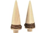 Abete In Legno Naturale Mini Decorazione Natalizia 18Cm Set Di 2 Decorazione Da Tavolo Davanzale Corona D'avvento