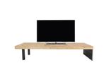 Lowboard MCW-L75, Tv-Rack Fernsehtisch Tv-Tisch, Industrial Massiv-Holz Mvg-Zertifiziert 40X200X60Cm, Natur