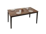 Esszimmertisch MCW-M55, Tisch Esstisch, Massiv-Holz Hdf Laminat Melamin 135X80Cm, Sheesham Holz-Optik, Dunkle Beine