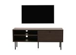 Tv-Rack MCW-N78, Lowboard Tv-Schrank, Skandinavischer Stil Metall Holz Melamin Mvg 50X120X40Cm ~ Dunkelbraun
