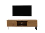 Tv-Rack MCW-N78, Lowboard Tv-Schrank, Skandinavischer Stil Metall Holz Melamin Mvg 50X150X40Cm ~ Natur