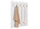 Wandgarderobe MCW-N95, Garderobe Garderobenpaneel, Paulownia 7 Haken 86X60Cm ~ Weiß