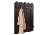 Wandgarderobe MCW-N95, Garderobe Garderobenpaneel, Paulownia 7 Haken 86X60Cm ~ Braun