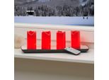 4-er Set - Candle LED-Kerzen m. Fernbedienung rot