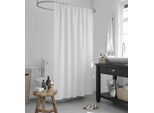 Tenda Da Doccia Tessile Bianca (240X200 Cm Incl. Anelli Per Tenda Da Doccia)