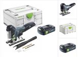 Festool Carvex Psc 420-Basic Seghetto Alternativo A Batteria 18 V 120 Mm Brushless + 1X Batteria 3,0 Ah + Systainer - Senza Caricabatterie