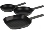 Berlinger Haus Set Di 3 Padelle Antiaderenti In Alluminio Forgiato, Adatte Alla Cottura A Induzione. Dimensioni 20/24/28 Cm, Manico Ergonomico, Dalla Collezione Antracite