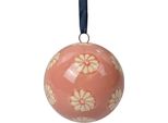 Ciondolo Decorativo Clayre & Eef Ø 6 Cm Fiori Di Vetroceramica Rosa