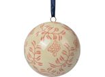 Ciondolo Decorativo Clayre & Eef Ø 8 Cm Fiori In Vetroceramica Beige