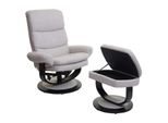 Relaxsessel MCW-C16, Fernsehsessel Tv-Sessel Hocker Mit Staufach, Mvg-Zertifiziert ~ Stoff/Textil Creme-Beige