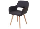 Esszimmerstuhl MCW-A50 Ii, Stuhl KüChenstuhl, Retro 50Er Jahre Design ~ Kunstleder, Braun