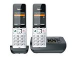 Schnurlostelefon Gigaset Comfort 500A Duo, Anrufbeantworter, hörgerätekompatibel, schwarz