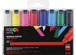 Marcatore A Pigmento Uni-Ball Posca (PC-8K), Confezione Da 8 Pezzi, Colore Nero.