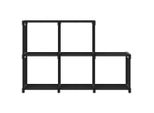 Scaffale A Cubo Con 5 Scomparti Nero 103X30X72,5 Cm In Tessuto