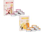 Kotarbau® Confezione Da 12 Candele Profumate Spa Garden Vanilla Orange Tea Lights Profumate Durata Di Combustione 4 Ore