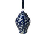 Ciondolo Decorativo Clayre & Eef Ø 5X8 Cm In Vetroceramica Blu