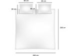 Biancheria Da Letto Monocolore Reversibile 100% Raso Di Cotone Con Cerniera Per Letto Singolo E Matrimoniale Grigio/Antracite 200 X 220 Cm + 2X 80 X 80 Cm