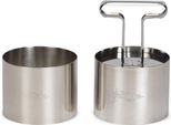 Patisse Garneerringen Met Uitdrukker 7X5.5 Cm 3-Delig Rvs