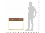 Tavolo Consolle 90×30×75 Cm In Legno Massiccio Di Mango
