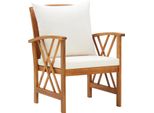 Vidaxl Sedie Da Giardino Con Cuscino 2 Pz. Legno Massiccio Di Acacia