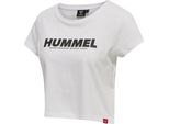 Hummel Hmllegacy T-SHIRT Da Donna Con Cross, Bianco/Nero, L