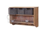 KüChenregal MCW-A43, Haushaltsregal Regal, Tanne Holz Vintage Patchwork 42X60X24Cm