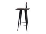 Stehtisch MCW-A73 Inkl. Holz-Tischplatte, Bistrotisch Bartisch, Metall Industriedesign Mvg 107X60X60Cm ~ Schwarz