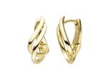 Paar Creolen Jobo, Gelb (Gelbgold 375), Ohrringe, Damen, Gelbgold 375, Geschwungen 375 Gold
