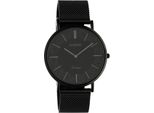 Quarzuhr OOZOO, schwarz, Armbanduhren, Damen, Armbanduhr, Damenuhr, Lederarmband