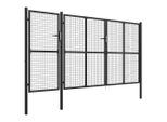 Cancello Da Giardino In Acciaio 400 X 150 Cm Antracite