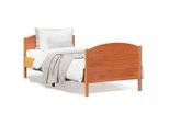 Vidaxl Letto In Legno Massiccio Senza Materasso Cera Marrone 90X200 Legno Di Pino